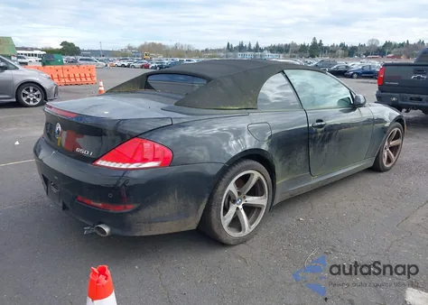 2008 BMW 650I из США, поврежденный, VIN WBAEB53508CX62028